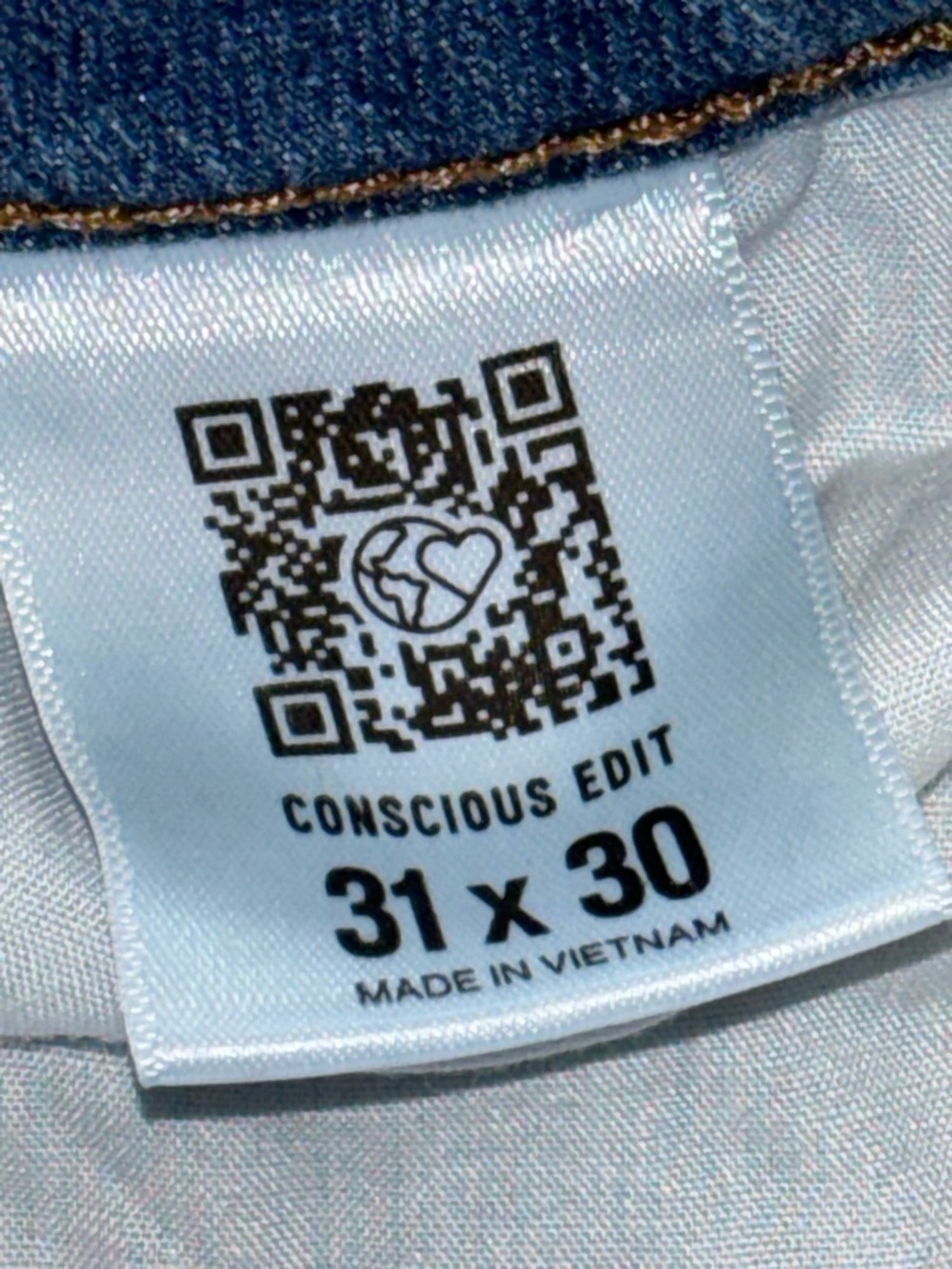 Express Jeans Mens Conscious Edit Blue Denim Stretch Light Wash Size 31 x 30 - Picture 7 of 12